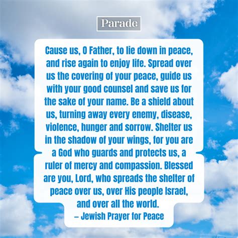 jewish prayer for peace.